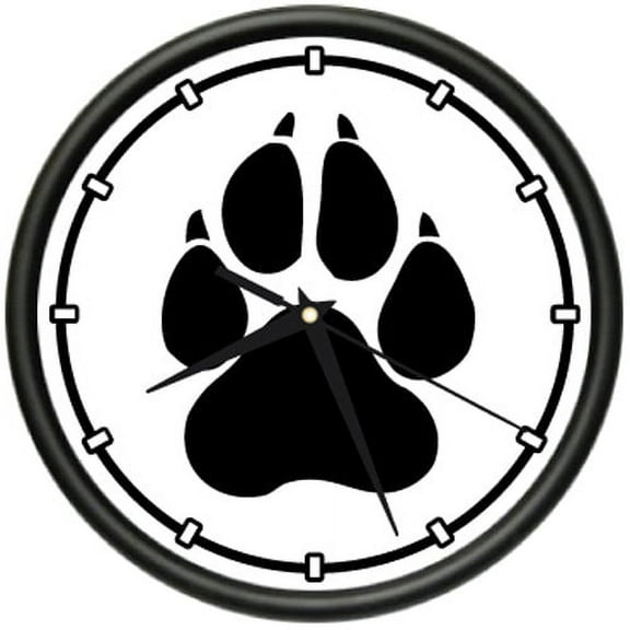DOG PAW PRINT Wall Clock lover breeder groomer new gift