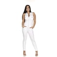 thumbnail image 2 of Cover Girl Combinaison en Denim Jeans pour Femmes Sans Manches Coupe Ajustée Salopette Corps Entier, 2 of 7