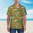 thumbnail image 5 of Picia Transportation Prints Gentle Cotton Regular Fit Short Sleeve Casual Hawaiian Shirt for Men-Small, 5 of 8