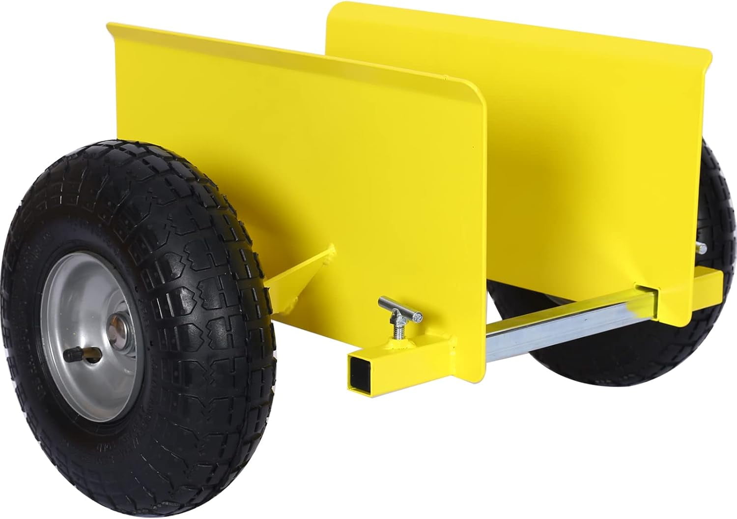 Heavy Duty Panel Dolly, Adjustable Door Dollys with Wheel, 2 10" Pneumatic Wheels 600LBS Load Bearing for Drywall Sheet Heavy Appliance & Material Handling All Terrain Moving Cart Panel Dolly - Yello
