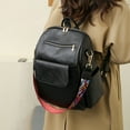 thumbnail image 5 of Mochila de viaje para mujer, de piel sintética, con borlas, para hombro, convertible, 5 of 5