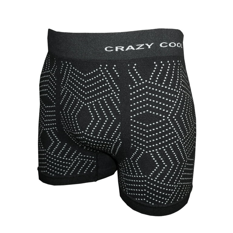 Crazy Cool Men's Seamless Boxer Briefs Underwear 6-Pack Set (Dots)