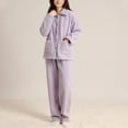 thumbnail image 7 of Womens Fleece Pajama Sets Long Sleeve Zip Up Jackets Pants Set Comfy Lounge Sets for Women Winter Women Pajama Sets, 7 of 7