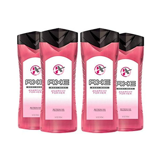 AXE Body Wash for Her, Anarchy 16 Ounce (Pack of 4)