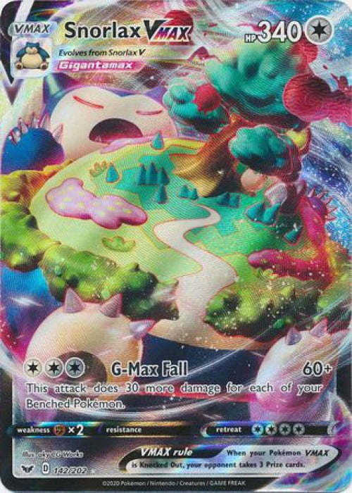 Pokemon Sword and Shield Snorlax VMAX #142 - Walmart.com - Walmart.com
