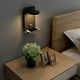 thumbnail image 1 of Lámpara de pared nórdica, luz con carga de teléfono móvil USB, lámpara de lectura ajustable, accesorio para Corrido, dormitorio, decoración negro pequeño Yinane lámpara de pared, 1 of 8