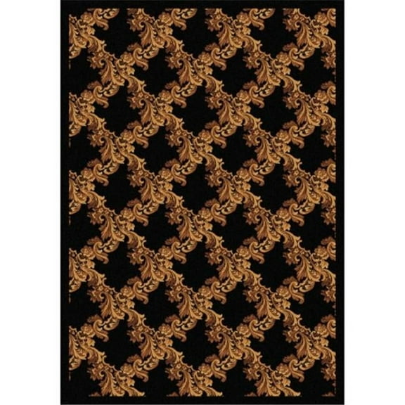 Any Day Matinee Corinth Rectangle Theater Area Rugs  01 Black - 5 ft. 4 in. x 7 ft. 8 in.