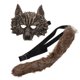 thumbnail image 4 of BRIGHTFUFU Conjunto de disfraz de hombre lobo con máscara de lobo y cola para accesorios de disfraces de fiesta de Halloween Máscara y cola de animal realista para adultos y niños, 4 of 8