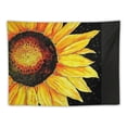 thumbnail image 5 of Creowell   Sunflower Tapestry Black Yellow Floral Print Motivational Words Tapestry Wall Hanging Dorm Decor for Living Room Bedroom Wall Blanket Poster Painting, 5 of 6