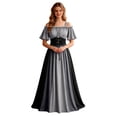thumbnail image 3 of Renaissance Dress Women Short Sleeve Cold Shoulder Underbust Corset Dresses Vintage Victorian Goth Halloween Maxi Dress, 3 of 7