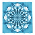 thumbnail image 2 of Ambesonne Blue Mandala Shower Curtain, Abstract Exotic Flower, 69"Wx70"L, Pale Blue and White, 2 of 4