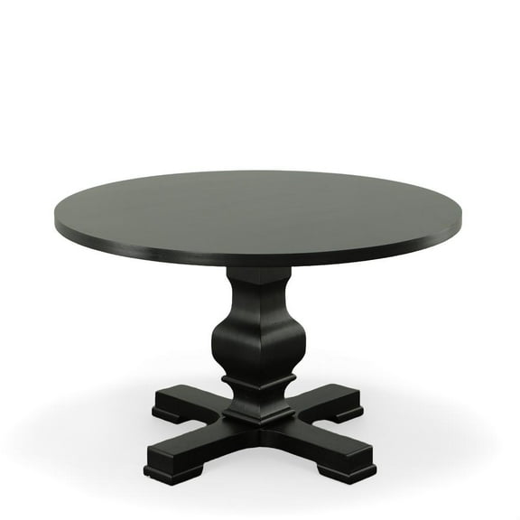 Carson 47 Inch Round Pedestal Table Black
