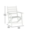 thumbnail image 6 of Emma + Oliver 7 PC Adirondack Dining Set with 72" Rectangle Indoor/Outdoor Recycled HDPE Table and 6 Chairs with Cupholders in White, 6 of 16