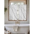 thumbnail image 7 of Tier Curtains 45 Inches Long, Marble Window Treatment Curtain Drapes, Modern Grey White Rock Monochrome Simple Small Curtain Drapes for Bathroom Laundry Room, 27.5"x45", 2 Panels, 7 of 7