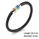 thumbnail image 5 of 2 pulseras de cuero para hombre, pulsera de piel de vaca con cierre ajustable, 5 of 8