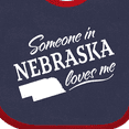 thumbnail image 4 of Inktastic Someone in Nebraska Loves Me Boys or Girls Baby Bib, 4 of 4