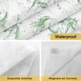 thumbnail image 5 of No Hook Shower Curtain with Snap in Liner, Retro Green Horse Animal on White Waterproof Fabric Bathroom Curtain Mesh Top Window, Line Drawing Shower Curtains 72x84in, 5 of 9