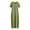 Green, variant on Yghzkop Womens Knit Short Sleeve Button Down Dress Crew Neck Casual Shift Style office Wear Stretch Fabric Comfort Fit Knee Length Tunic Dress with Pockets Spring Summer