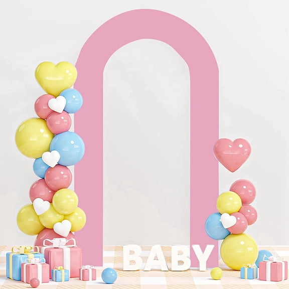 7.2FT Wedding Open Arch Backdrop Cover Double-Sided U-Shaped Arch Covers Spandex Fitted Stretchy Round Top Chiara Stand