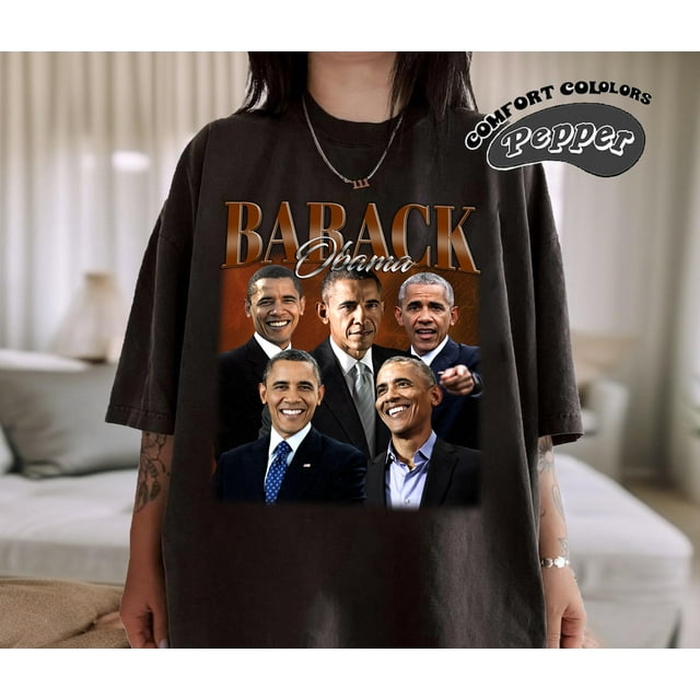 Retro Barack Obama Shirt, Comfort Colors Shirt, Barack Obama Retro Shirt, Barack Obama Fan - Ivory - L