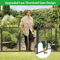 thumbnail image 4 of Jhsomdr Decorative Garden Fence with Gate 44ft (L)×32in (H) Heavy Duty Metal Fence Outdoor Wire Fence No Dig Fence Panel Animal Barrier Garden Fencing for Yard Landscape, 4 of 9