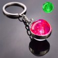 thumbnail image 2 of Glow In The Dark Multicolor Planet Galaxy Keychain Universe Key Chain Outer Space Astronomical Jewelry Glass Ball Keyring tzw, 2 of 7