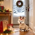 thumbnail image 5 of Cififendec Christmas Reindeer Pet Costume Onesie, 9.84", Soft Warm Hooded Animal Outfit for Xmas Cat Dog Holiday Dressing Up Styling, 5 of 7