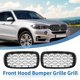 thumbnail image 2 of Parrilla de parachoques superior del capó delantero Unique Bargains para BMW X5 F15 2014-2016 Izquierda y Derecha 1 Par Negro Plateado, 2 of 6
