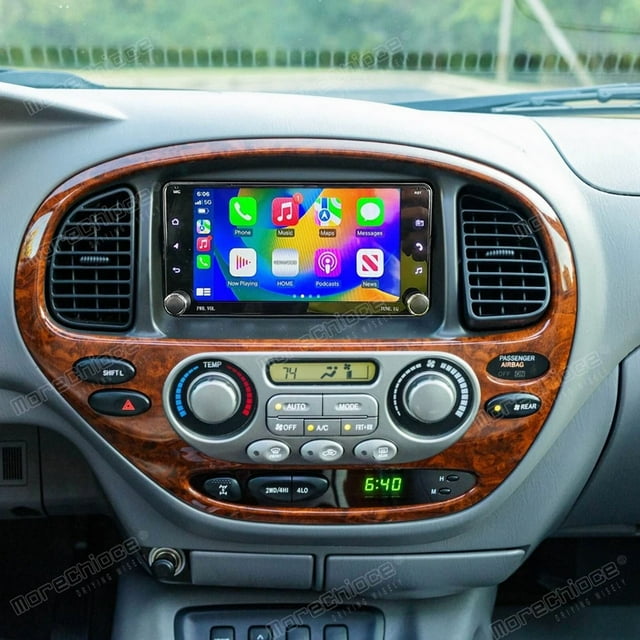 4 Go+64 Go Android 15 Stéréo de Voiture pour Toyota Sequoia 2003-2007 7 Pouces GPS Navigation avec CarPlay & Android Support Auto WiFi, Bluetooth, FM/RDS, SWC, Miroir Lien & Écran Divisé