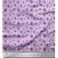 thumbnail image 1 of Soimoi Poly Georgette Fabric Snowflake Artistic Print Fabric by the Yard 52 Inch Wide, 1 of 3