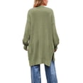 thumbnail image 4 of xiaxaixu Women's Autumn Winter Knit Cardigan Solid Color Long Sleeve Open Front Knitwear Sweater, 4 of 7