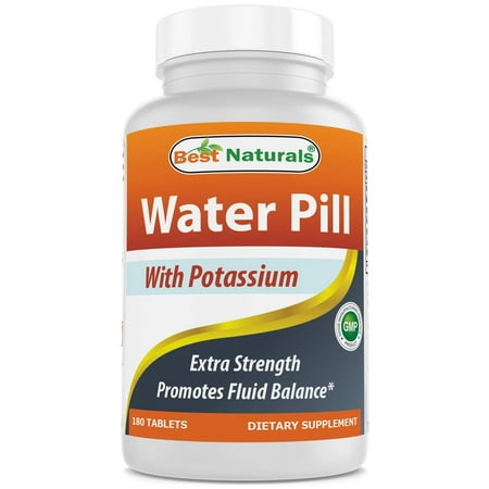 Best Naturals Water Pills with Potassium Tablet, 180 (Best Water Soluble Vitamins)