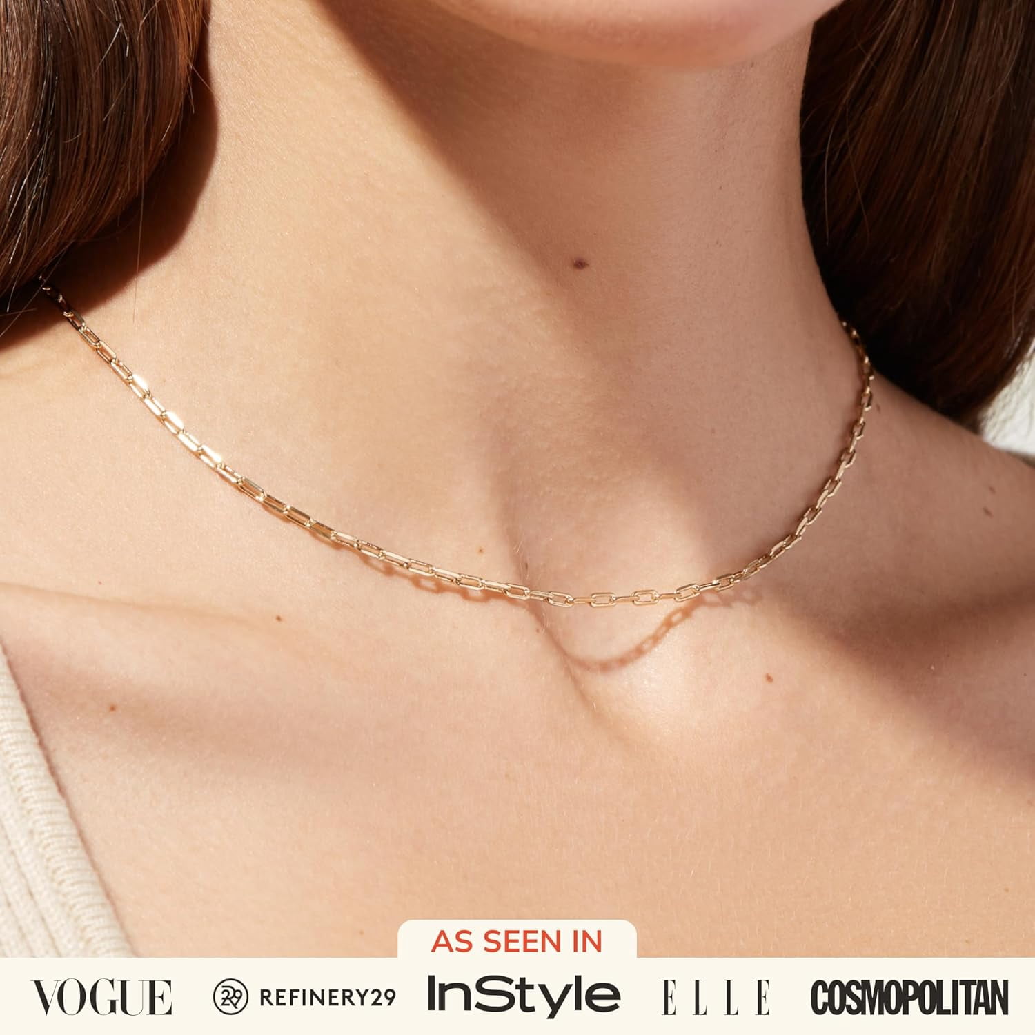 Leander Gold Chain Necklaces for Women - 14K Gold Plated, Hypoallergenic Jewelry - Dainty, Layering & Trendy Necklace Styles with Herringbone & Paperclip Designs Jewelry Assorted Styles