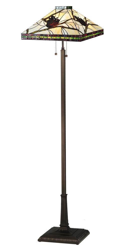 60" High Pinecone Mission Floor Lamp