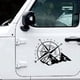 thumbnail image 3 of 2 uds 12*16cm brújula todoterreno pegatina de coche rosa navegar vinilo pegatina coche camión Auto portátil coche puerta y capó (negro) Sincero Electrónica, 3 of 5