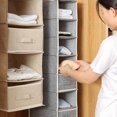 thumbnail image 2 of 4-Layer Hanging Bag Closet Wardrobe Clothes Organizer Basket Drawer Storage Box, 2 of 9