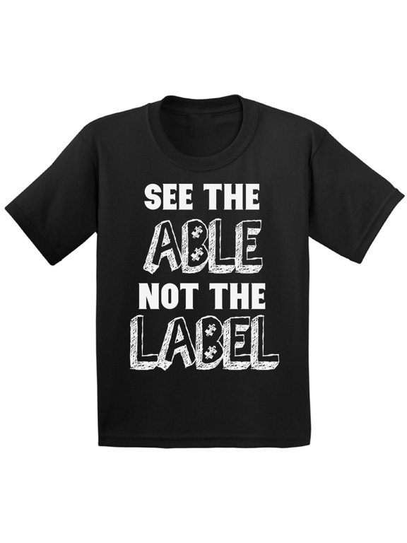 Autism Shirt for Kids See the Able Not the Label T-Shirts Autism Awareness Shirts XS S M 8 Years Autism Kids T Shirts 6 Year Old Girls 7 Years Old Boys 9 10 11 Years L XL