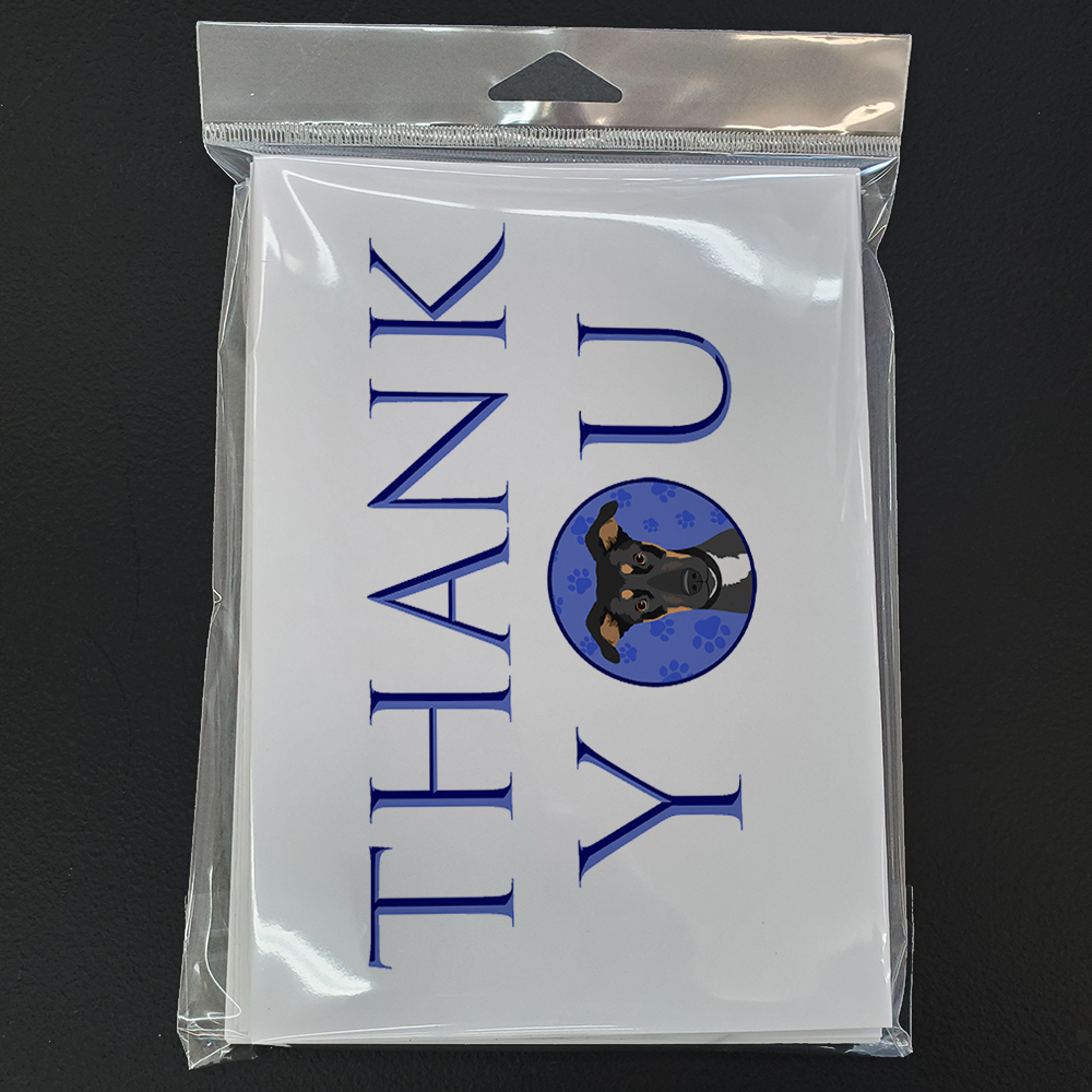 Rottweiler Black and Tan #6 Thank You Greeting Cards and Envelopes Pack of 8 7 in x 5 in