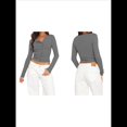 thumbnail image 3 of Suéter Corto de Punto con Botones y Larga Y2K para Mujer, Abierto Al Frente, Cárdigan de Punto, Cuello en V, Otoño Gris Oscuro XL, 3 of 7