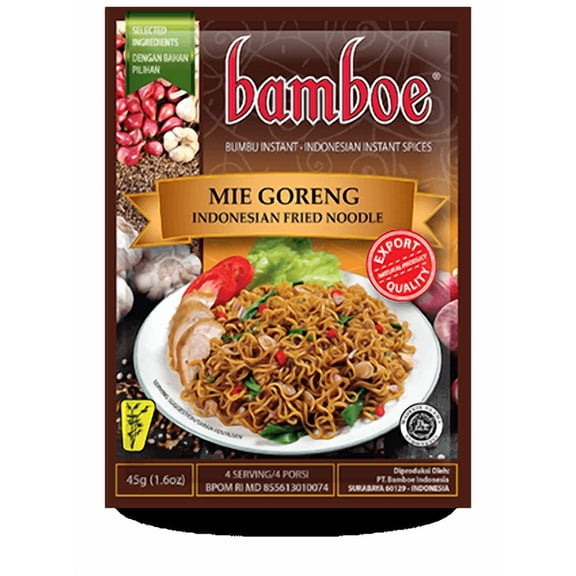 Bamboe - Mie Goreng/Indonesian Fried Noodle - 6 x 1.6 oz - Product of Indonesia by Bamboe