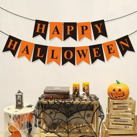 Halloween New and Orange Letter Dovetail Flag Holiday Pull Flag