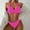 Hot Pink, variant on Women Sexy Bikini Set Push-Up Padded Swimwear Swimsuit Bathing Bandage Beachwear Sexy Backless Strap Bikini Swimsuit Hot Pink L