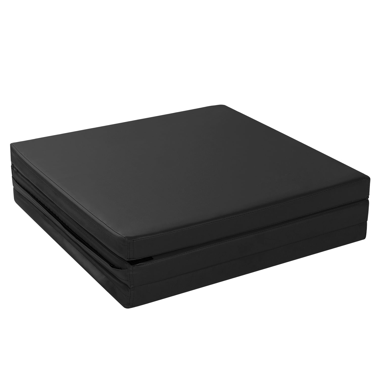 Matladin 2in Foldable 6' x 2' Black Exercise Mat with Carrying Handle