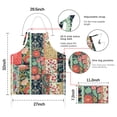 thumbnail image 7 of Pioneer Flower Floral Print Pattern Apron-Garden Aprons for Women with Pockets-Cotton Linen Waterproof Kitchen Cooking Gardening Aprons Adjustable for Kitchen,Cooking,BBQ and Salon 33x27 Inch, 7 of 7