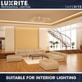 thumbnail image 5 of Luxrite LED Strip Lights 16.4FT, 3000K Soft White, 10mm, 400 Lumens/FT, Cut to Length, 4.5W/FT, CRI 90, UL Listed, 5 of 7