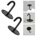 thumbnail image 4 of Miangastore 2pcs U-shaped Ceiling Hooks for Plants Stainless Steel Black Decorative Hanging Solution, 4 of 8