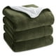 thumbnail image 1 of Manta Bedsure Sherpa de forro polar king size, color verde oliva, 1 of 7