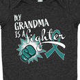 thumbnail image 4 of Inktastic Ovarian Cancer Awareness My Grandma is a Fighter Boys or Girls Baby Bodysuit, 4 of 5