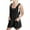 Black, variant on Moocorvic Girls Romper Casual Spaghetti Strap Loose Kids Shorts Jumpsuit with Pockets 5-14 Years(Green)