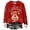 Red, variant on Festive Print Cozy Flannel Pullover Sweater For Casual Long Sleeve Crewneck Holiday Top Soft Warm Winter Knitwear